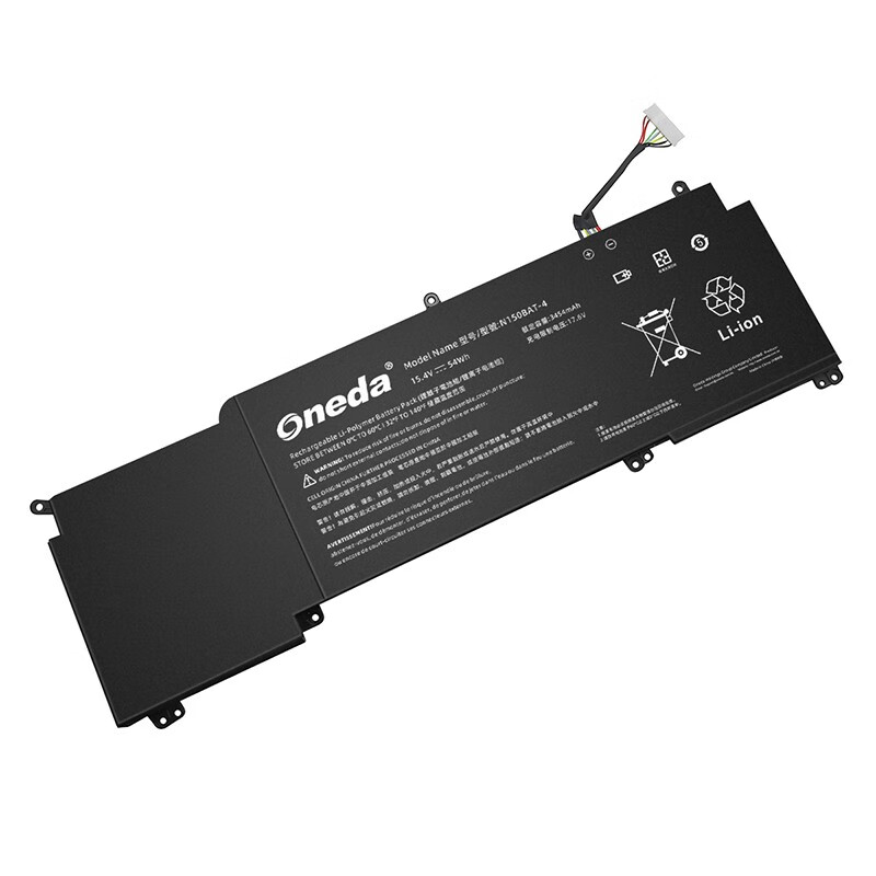 Oneda New Laptop Battery for Clevo N150BAT-4 Series  N152ZU [Li-polymer 4-cell 54Wh] 