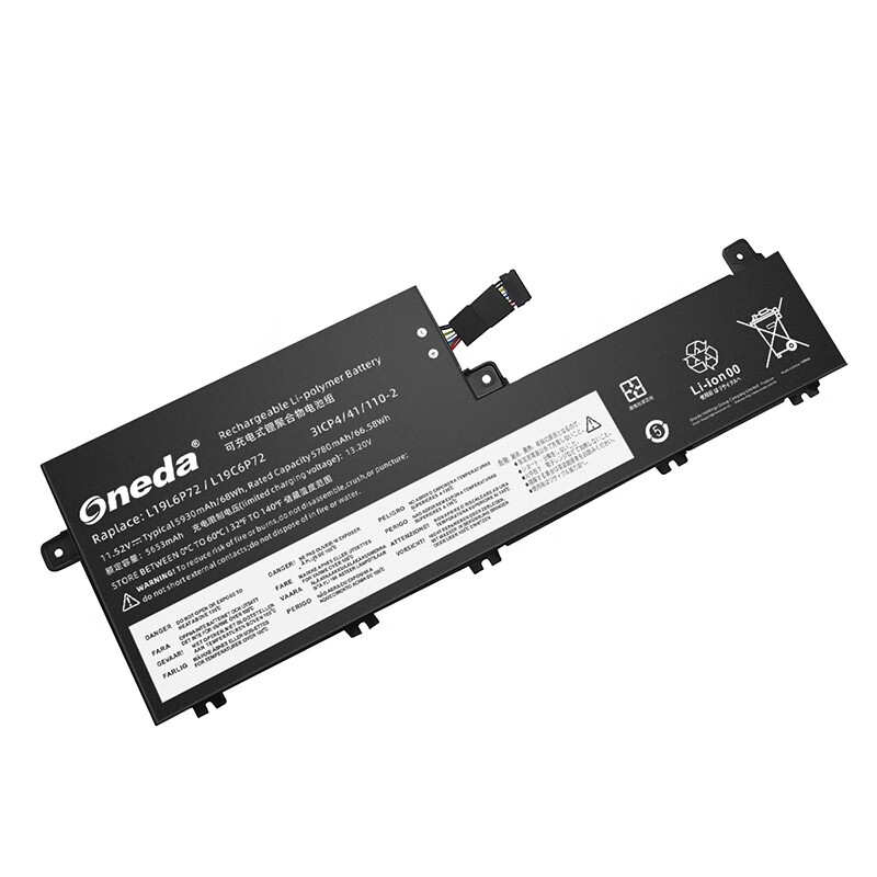 Oneda New Laptop Battery for Lenovo L19L6P72 Series  L19C6P72 [Li-polymer 3-cell 5930mAh/68Wh] 