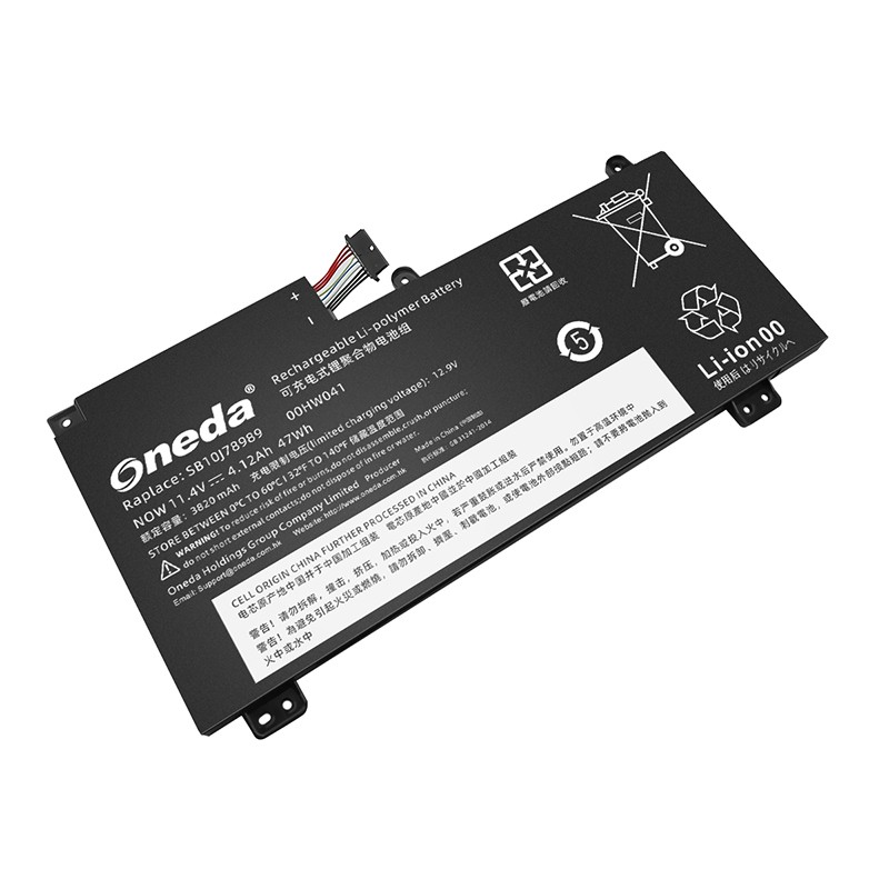 Oneda New Laptop Battery for Lenovo SB10J78989 Series  00HW040 [Li-polymer 3-cell 4.12Ah/47Wh] 