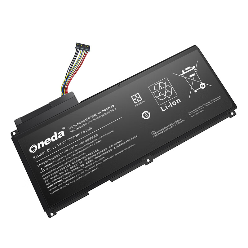 Oneda 适配于 Samsung 三星 AA-PN3VC6B系列 SF310笔记本电池 [锂聚合物电池6芯5500mAh/61Wh] 