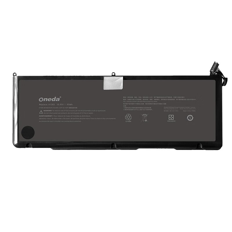 Oneda New Laptop Battery for Apple A1383 Series  MacBook Pro A1297 （2009年、2010年款） [Li-polymer 95Wh] 